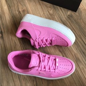 Hot Pink Leather NIKE AIR FORCE ONES